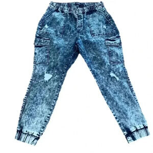 WAX Jeans Elastic Waist Size 2X Factory Distressed ❤️